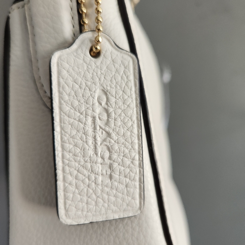 Coach CH196 Ella Hobo Leather Shoulder Crossbody Gold/Chalk - Picture 5 of 12
